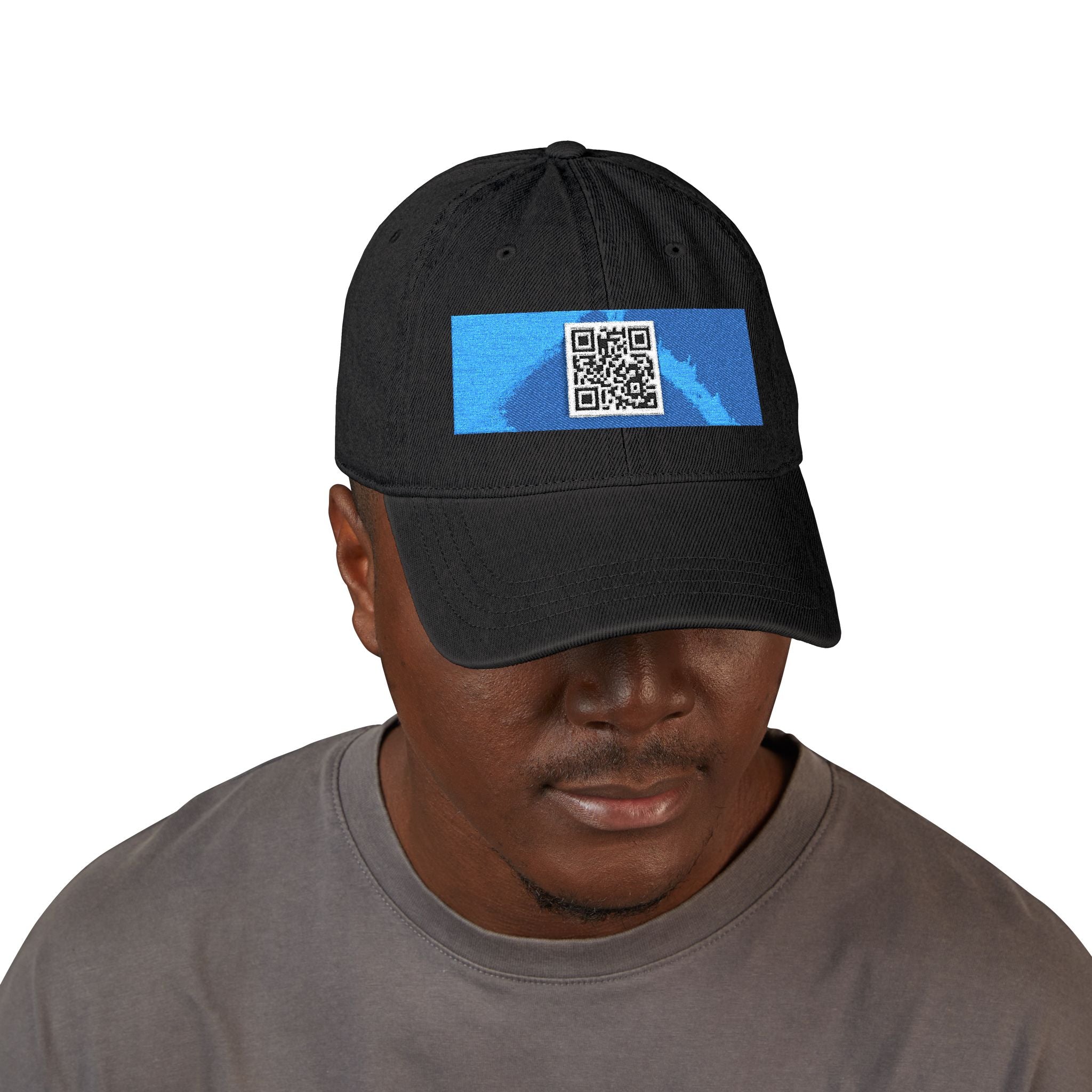 qr code denim hat