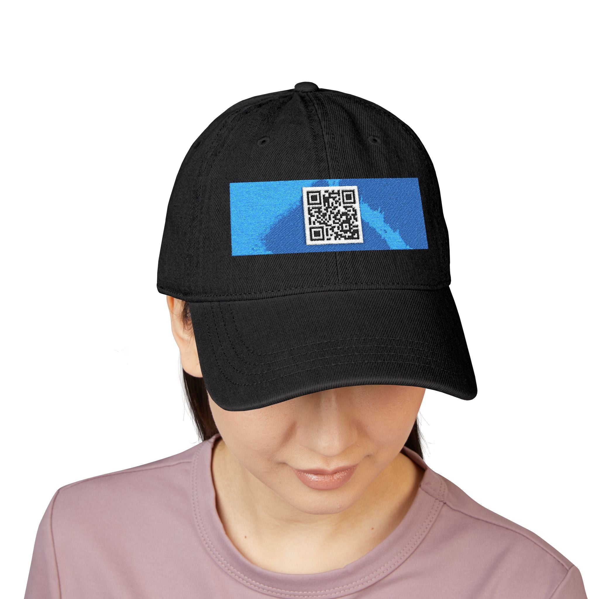 qr code denim hat