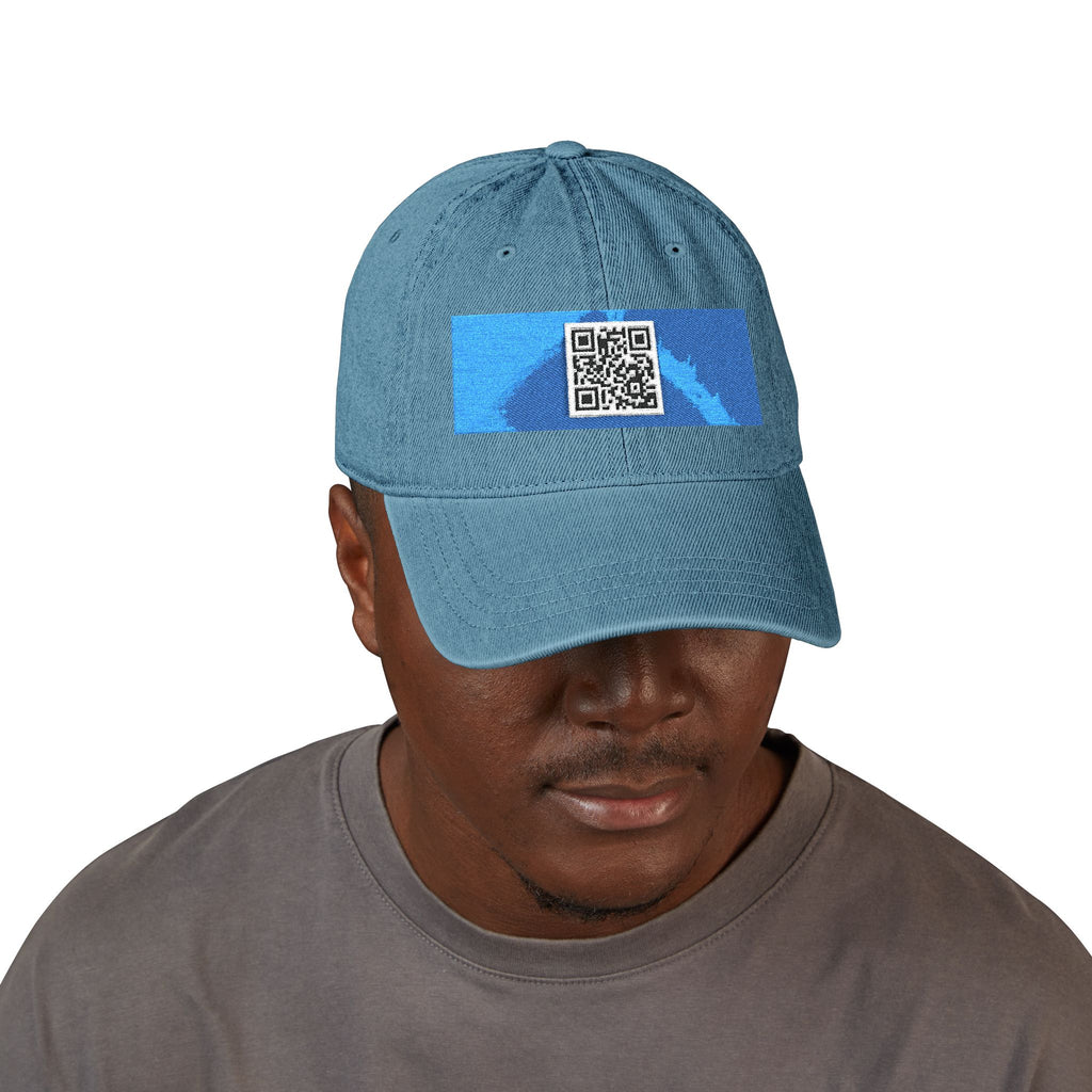 qr code denim hat